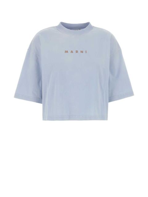 Marni Marni Women Powder Blue Cotton T-Shirt