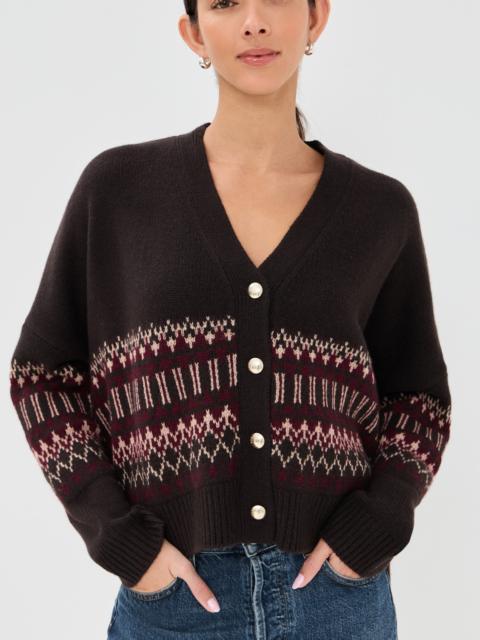 SABLYN Elliot Boxy Cropped Fair Isle Cashmere Cardigan