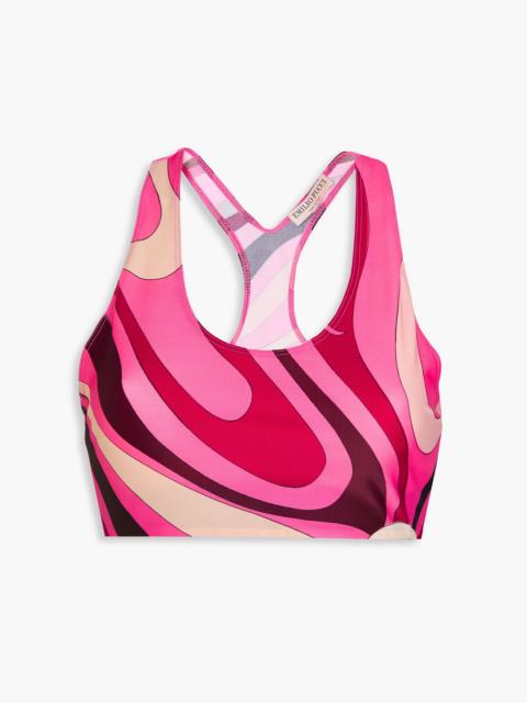 PUCCI Printed stretch-jersey sports bra