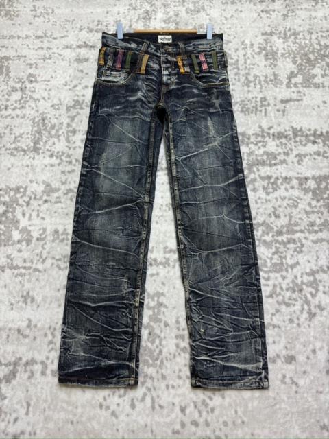 Hysteric Glamour Vintage Y2K Nylaus Double Waist Acid Wash Distressed Denim