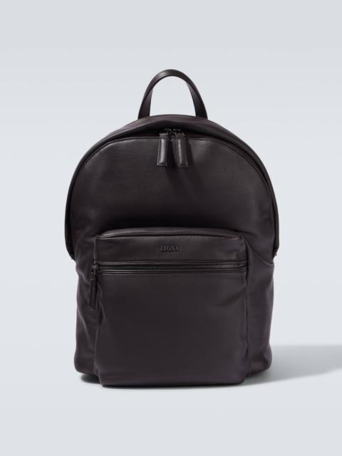 ZEGNA Secondskin Hoodie leather backpack