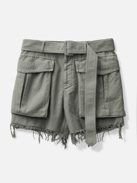 Dries Van Noten BELTED COTTON SHORTS