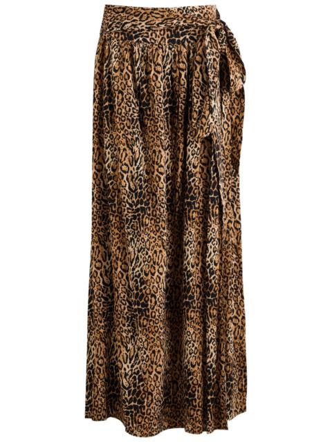 MELISSA ODABASH Melissa Odabash Elsa Leopard-print Maxi Skirt