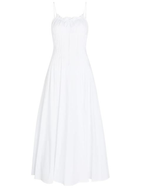 blue and white polka dot dress It Was All A Dream Light Blue Polka Dot Strapless Midi Dress – Shop the Mint