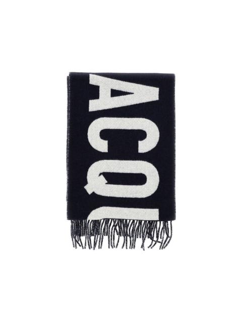 JACQUEMUS Jacquemus Jacquard Logo Wool Scarf Blue