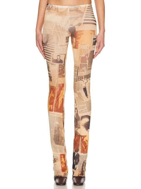 Jean Paul Gaultier Mesh Printed Journal Trouser