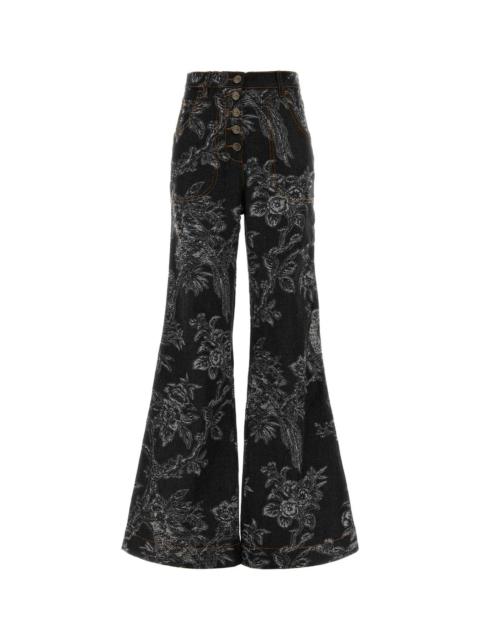 Etro Etro Women Embroidered Stretch Denim Jeans
