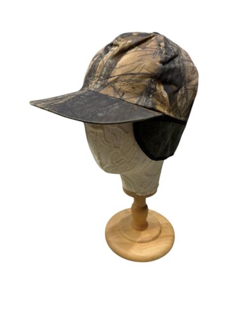 FILSON ARCHIVE🔥90s FILSON CAMOUFLAGE EARFLAP REALTREE WAXED CAP