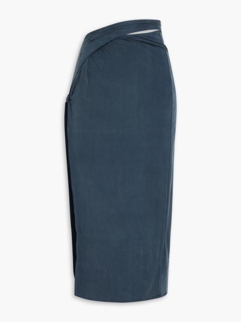 JACQUEMUS Espelho twisted cupro-blend jersey midi skirt