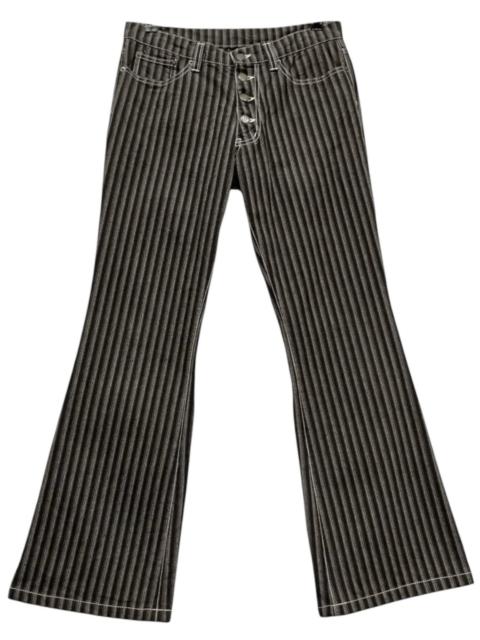 Other Designers FYE FLARE🔥90’s TORNADO MART Buttonfly Hickory Stripes Denim