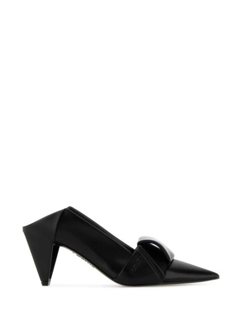 Loewe Loewe Women Black Leather Origami Mules
