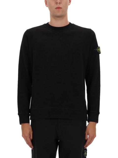 Stone Island COTTON SWEATSHIRT WITH LOGO PATCH