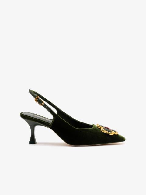 Larroudé Chrissy Low Pump In Bosco Velvet