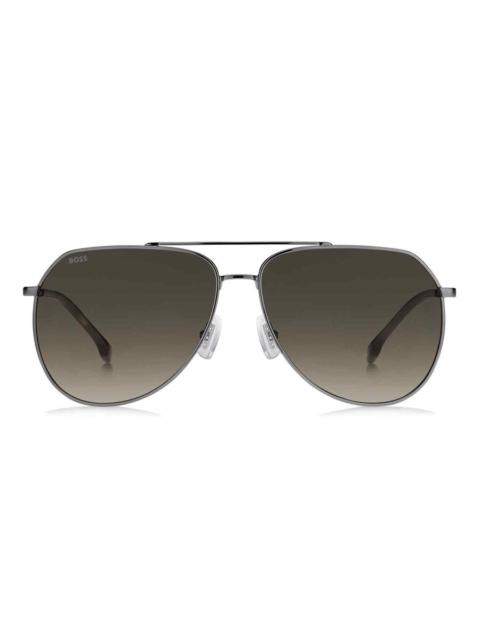 Other Designers Hugo Boss Brown Antireflex Pilot Men's Sunglasses BOSS 1447/O/S 0KJ1/86 61