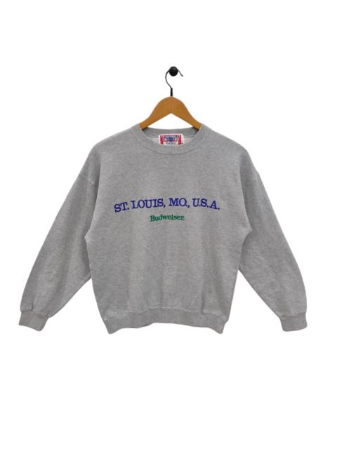 Other Designers American Apparel × Budweiser × Vintage - 90s Budweiser Sweatshirt Vintage Embroidery St. Louis MQ USA