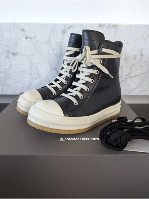 Rick Owens 💥LEATHER CREEP CREPE SOLE RAMONES HIGH SNEAKERS FW25