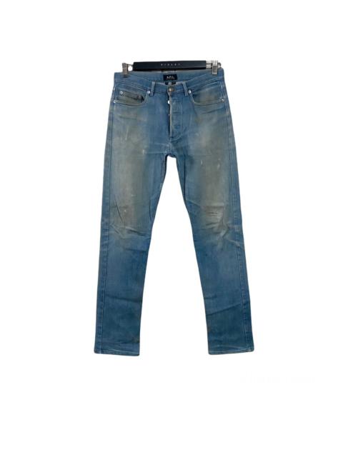 A.P.C. Dirty Faded APC Cure Denim Skinny Jeans Rue de fleurus