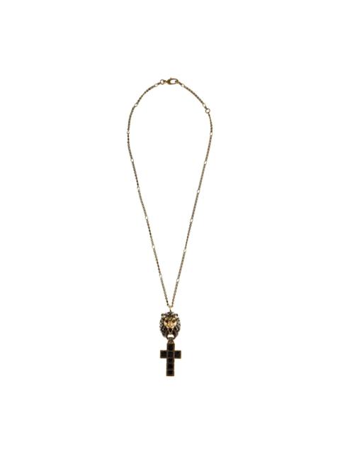 GUCCI Lion Head Pendant Necklace