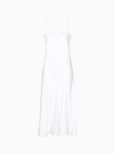 GIORGIO ARMANI MIDI DRESS IN DOUBLE-SIDED SILK SATIN