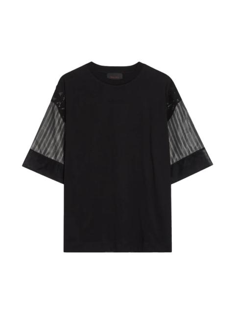 Simone Rocha Simone Rocha Trapped Lace Patchwork Boxy Shirt Black