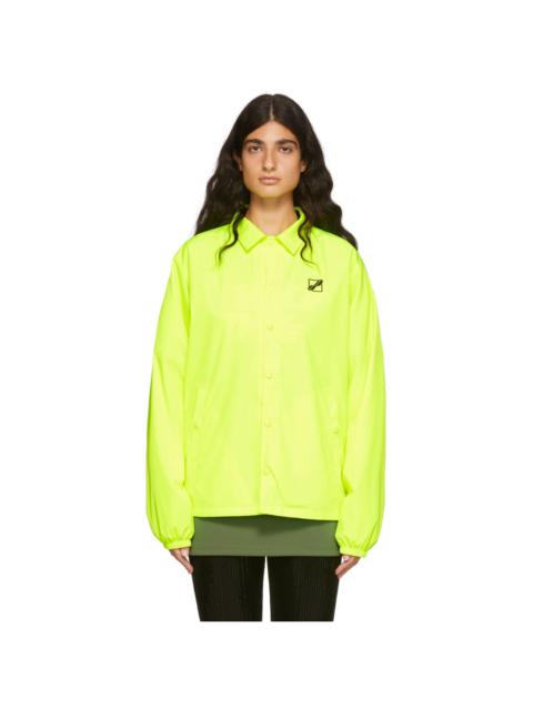 We11done Yellow Polyester Windbreaker Jacket