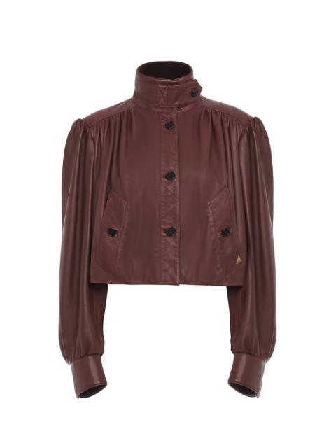 Chloé GATHERED BOULE JACKET IN LEATHER