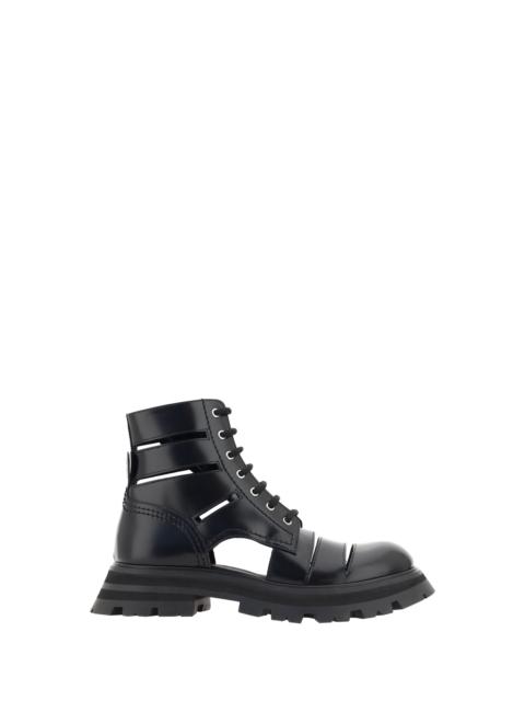 Alexander McQueen Alexander McQueen Wander Combat Boots Black