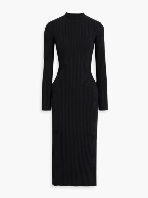 Other Designers Ribbed cotton-blend midi dress