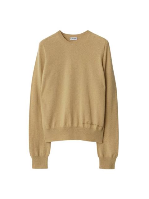 Burberry Burberry Embroidered Logo Cashmere Sweater