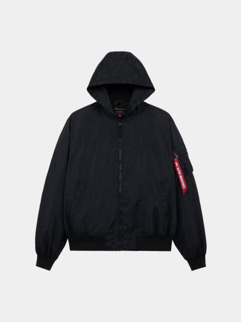 ALPHA INDUSTRIES LOGO L-2B HOODED HUNTER FLIGHT JACKET