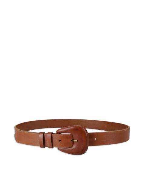 FORTELA Fortela Calamity Leather Belt in Silver at Nordstrom