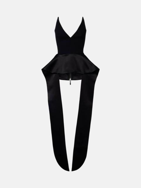 MATICEVSKI Frame peplum satin top