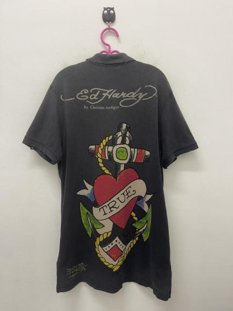 Other Designers Rare ED HARDY By CHRISTIAN AUDIGIER Thrashed Polo
