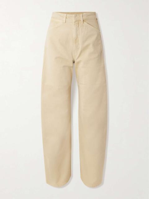 High-rise barrel-leg jeans Yellow
