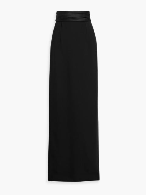 CAROLINA HERRERA Grain de poudre wool-blend maxi skirt