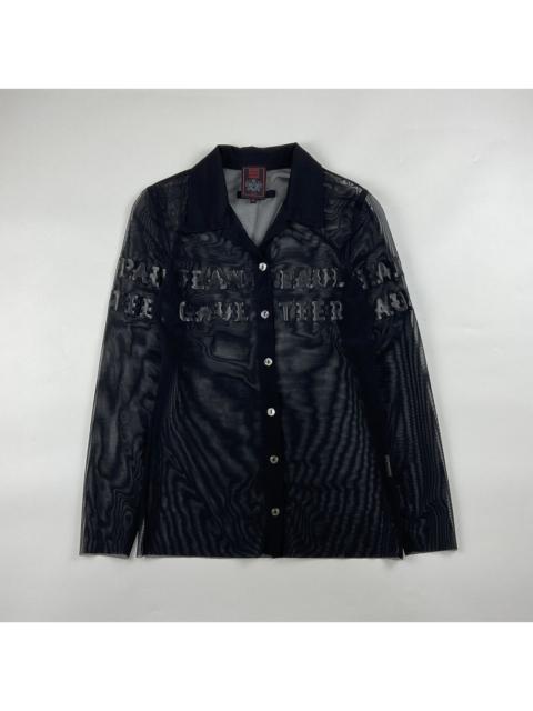 Jean Paul Gaultier Jean Paul Gaultier Logo Printed Mesh Shirt
