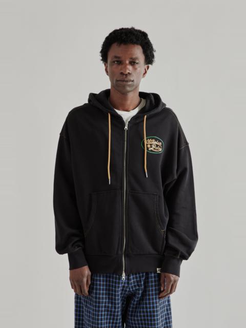 NICHOLAS DALEY Roots Zip Up Hoodie - Black