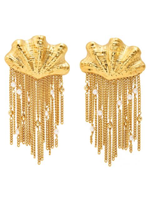 Chloé Chloe The Chloé Shells Fringed Drop Earrings