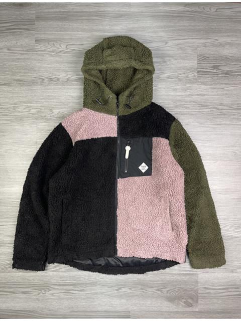 Other Designers Japanese Brand - Last drop🔥CabariA tricolor sherpa hooded fleece jacket