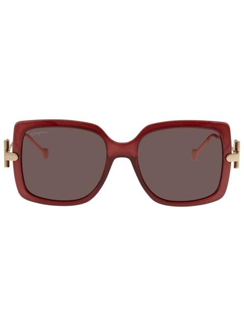 FERRAGAMO Salvatore Ferragamo Burgundy Square Ladies Sunglasses SF913S 606 55