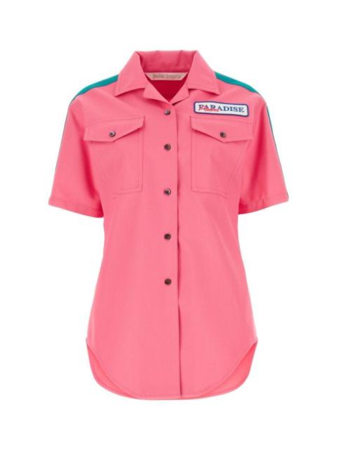 PALM ANGELS Pink Cotton Blend Shirt