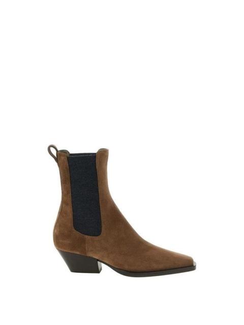 Brunello Cucinelli BRUNELLO CUCINELLI Brown Precious Loop Detail 45mm Ankle Boo
