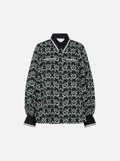 CAMILLA CURVED COLLAR BLOUSE WITH POCKETS