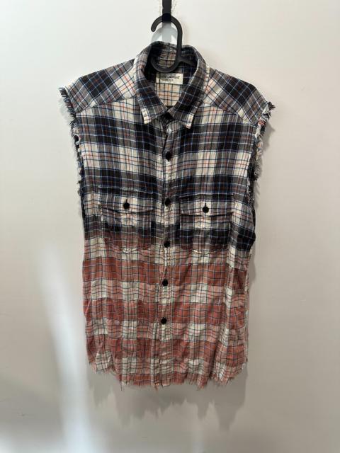 SAINT LAURENT Saint Laurent Sleeveless Gradient Destroyed Shirt