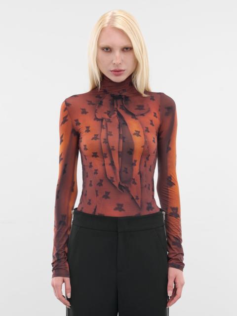 Acne Studios Brown Tropme L'oeil Printed Blouse