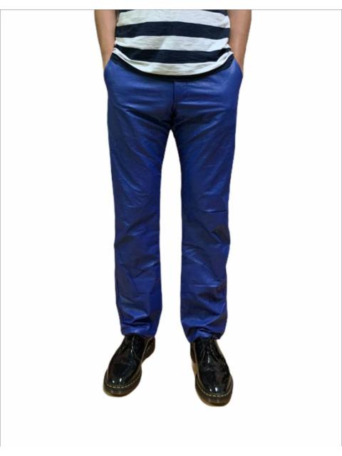CDG Homme Plus Faux-Leather Blue Pants