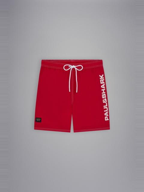 Paul & Shark COLOR BLOCK SWIM SHORTS WITH PAUL&SHARK PRINT