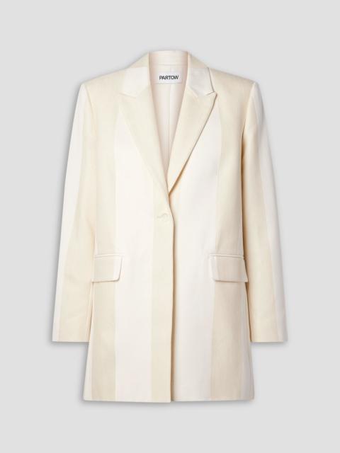 Other Designers Leo paneled cotton and linen-blend blazer