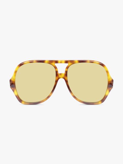 Chloé CH0289S SQUARE AVIATOR SUNGLASSES | HAVANA/GREEN