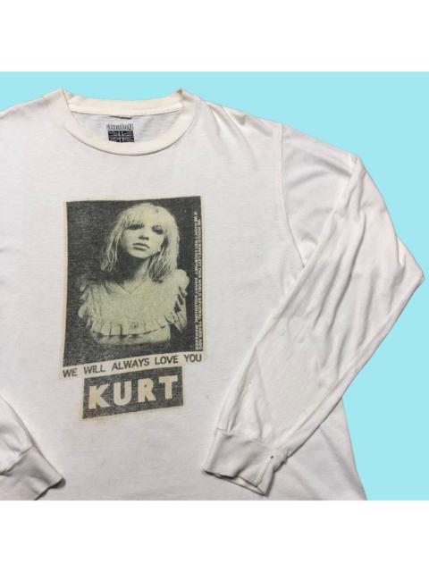 Other Designers Nirvana - Vtg Courtney Love We Will Always Love You Kurt Ls Tshirt